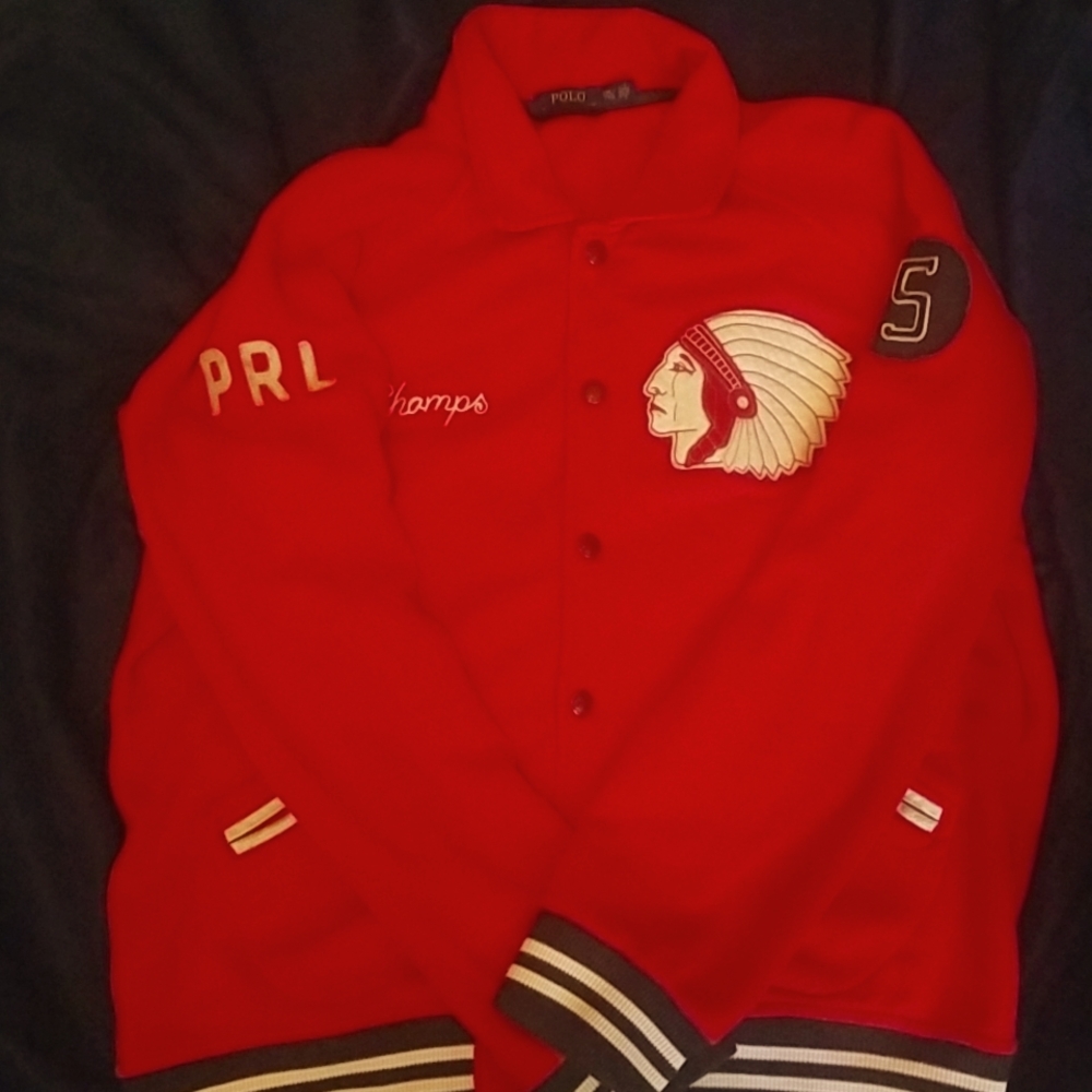 Vintage polo by Ralph Lauren indian varsity style jacket